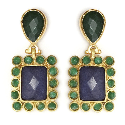 Gold Semi Precious Meltem Earrings