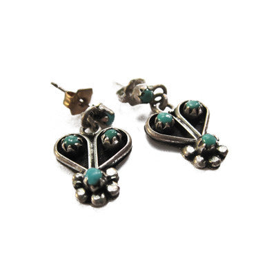 Silver SouthWestern Turquoise Earrings