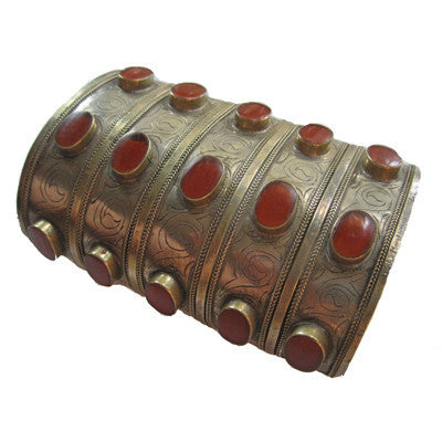 Vintage Tribal Wide Arm Bracelet