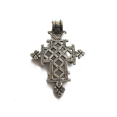 Vintage Silver Greek Orthodox Cross Pendant