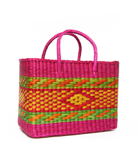 Hot Pink Diamond Brazil Basket Tote