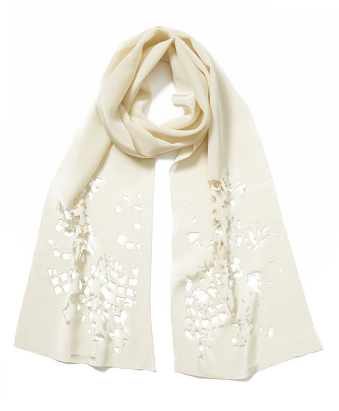 Cream Silk Congress Code Scarf