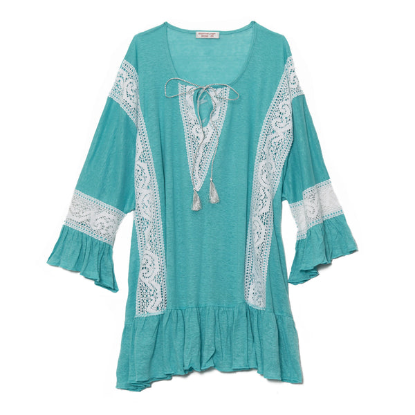 Turquoise Linen Tunic