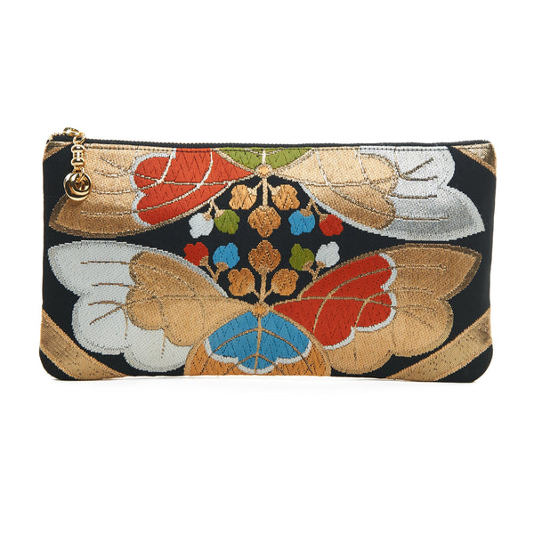 Multi Color Kimono Print Tabi Clutch