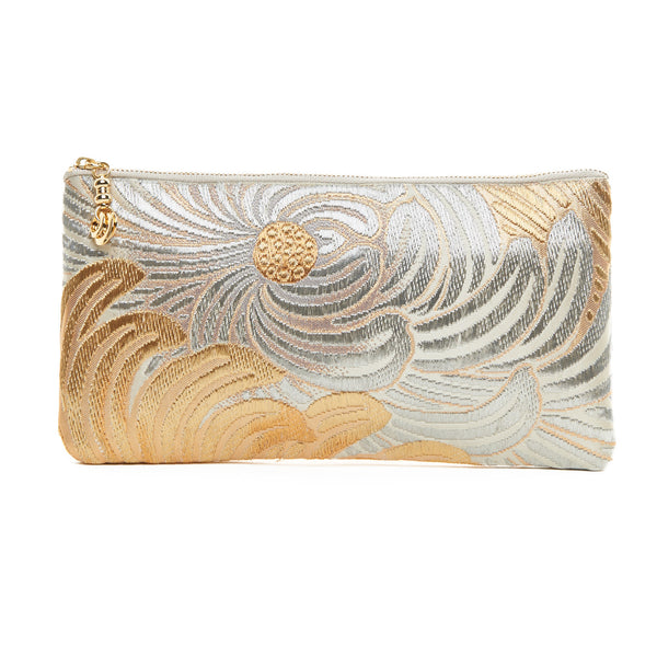 Gold and Silver Printed Tabi Clutch