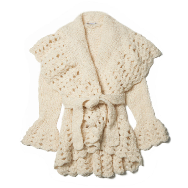Baby Alpaca Boucle Ivory Sweater