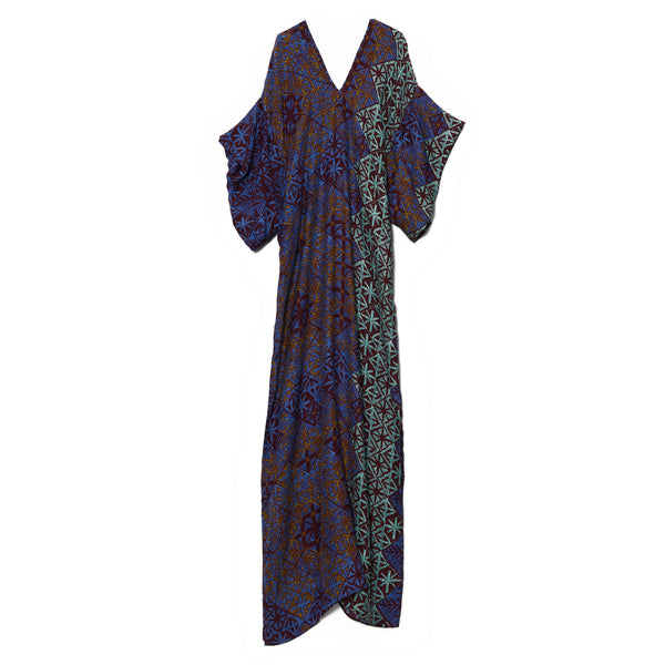 Printed Silk Kimono Sleeve Caftan