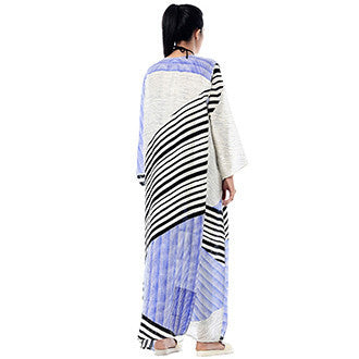 Blue and Black Mata Caftan