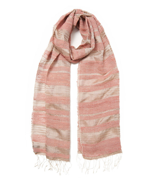 Burma Pastel Pink Silk Scarf