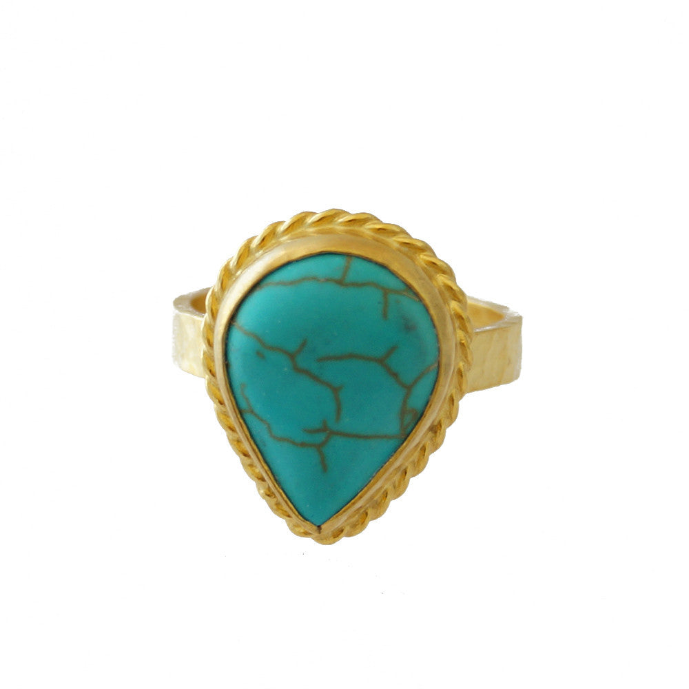 Handmade Turquoise Roman Art Ring