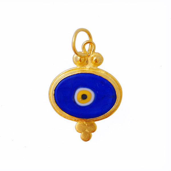 Handmade Vermeil Evil Eye Pendant