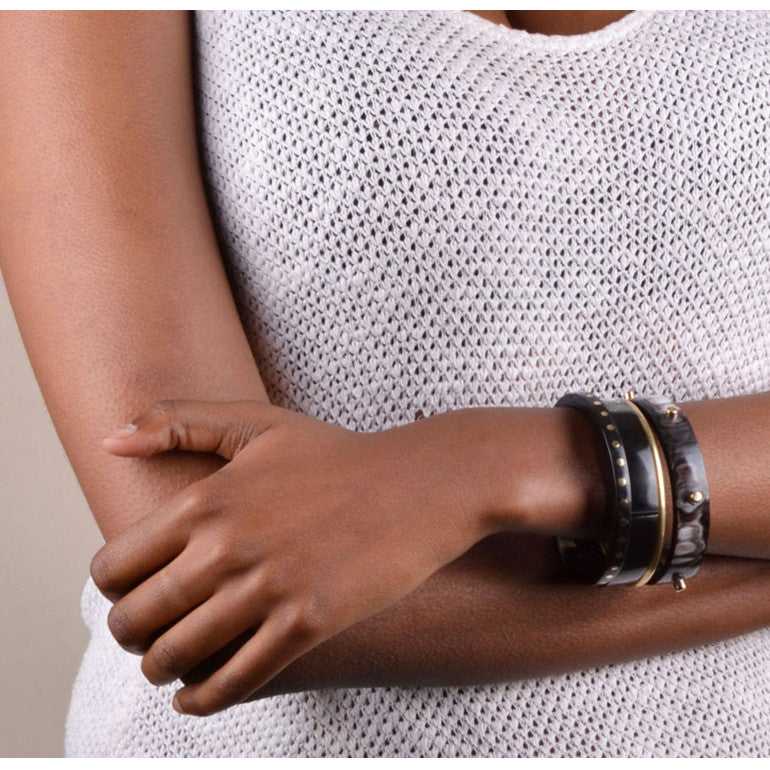 Studded Horn Bangle