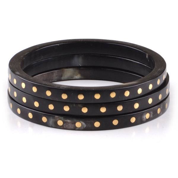 Horn Dot Bangle Set