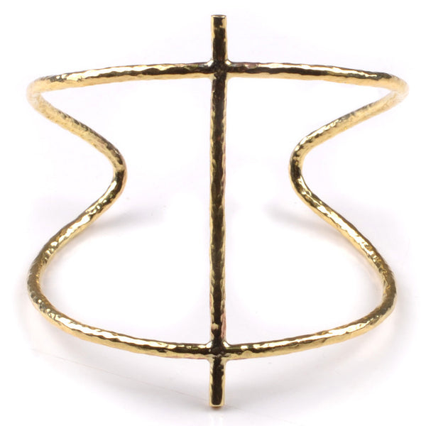 Cross Cuff Hammered