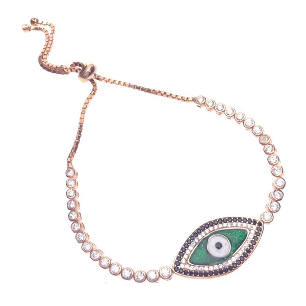 Rose Gold Evil Eye Bracelet