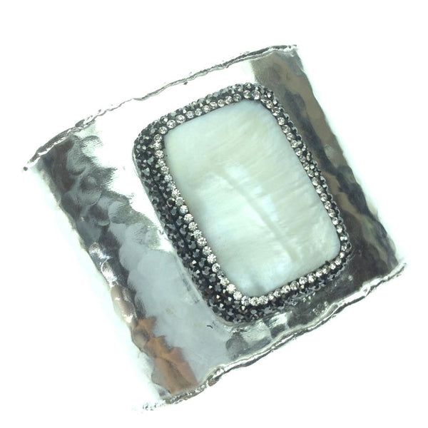 Handcrafted Silver Mother of Pearl Cuff