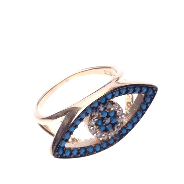 Rose Gold Evil Eye Ring