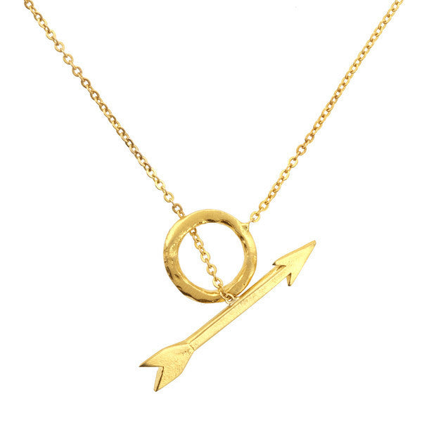 Gold Tuktu II Arrow Necklace