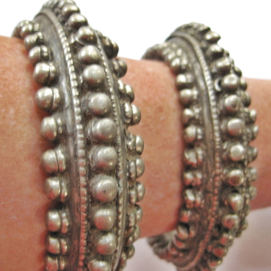 Matching Pair of Solid Metal Bedouin Bracelets