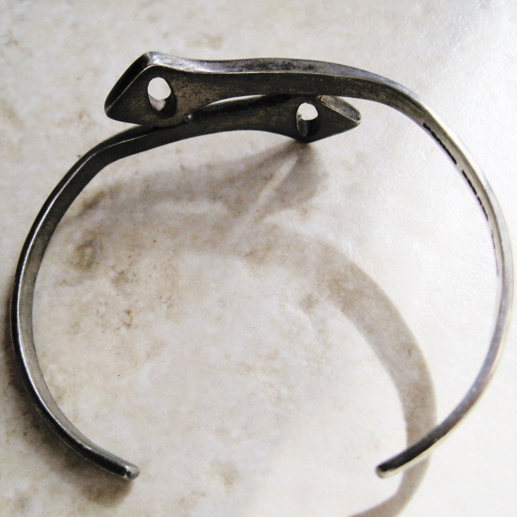 Modernist Mexican Sterling Snake Cuff