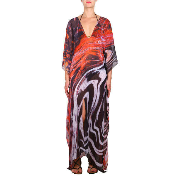 Hot Lava Slit Maxi Poncho