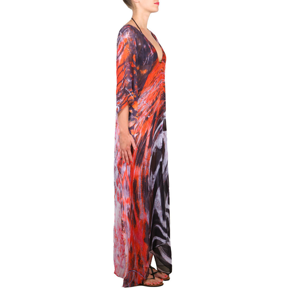 Hot Lava Slit Maxi Poncho