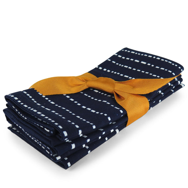 Indigo Hand-dyed Cotton Babyteeth Napkin Set