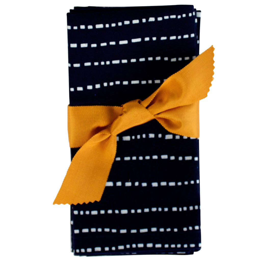 Indigo Hand-dyed Cotton Babyteeth Napkin Set