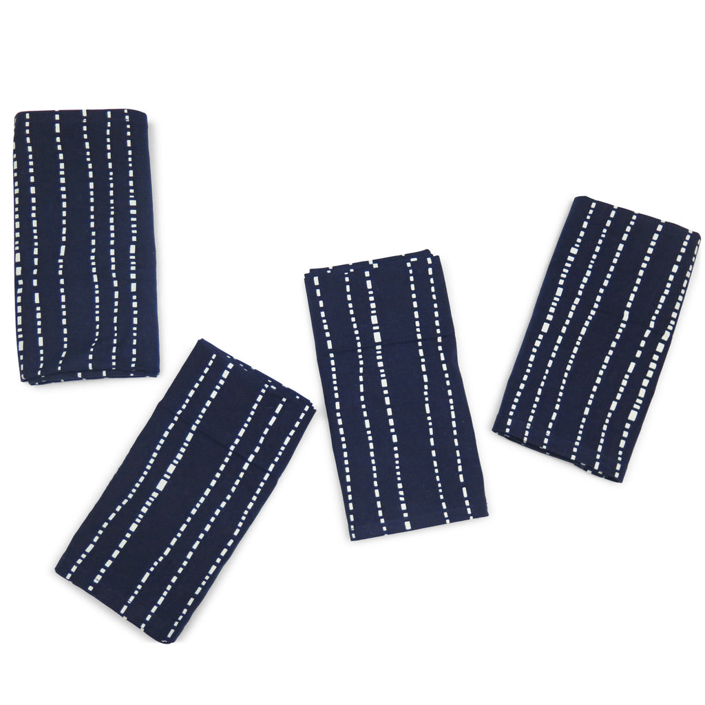 Indigo Hand-dyed Cotton Babyteeth Napkin Set
