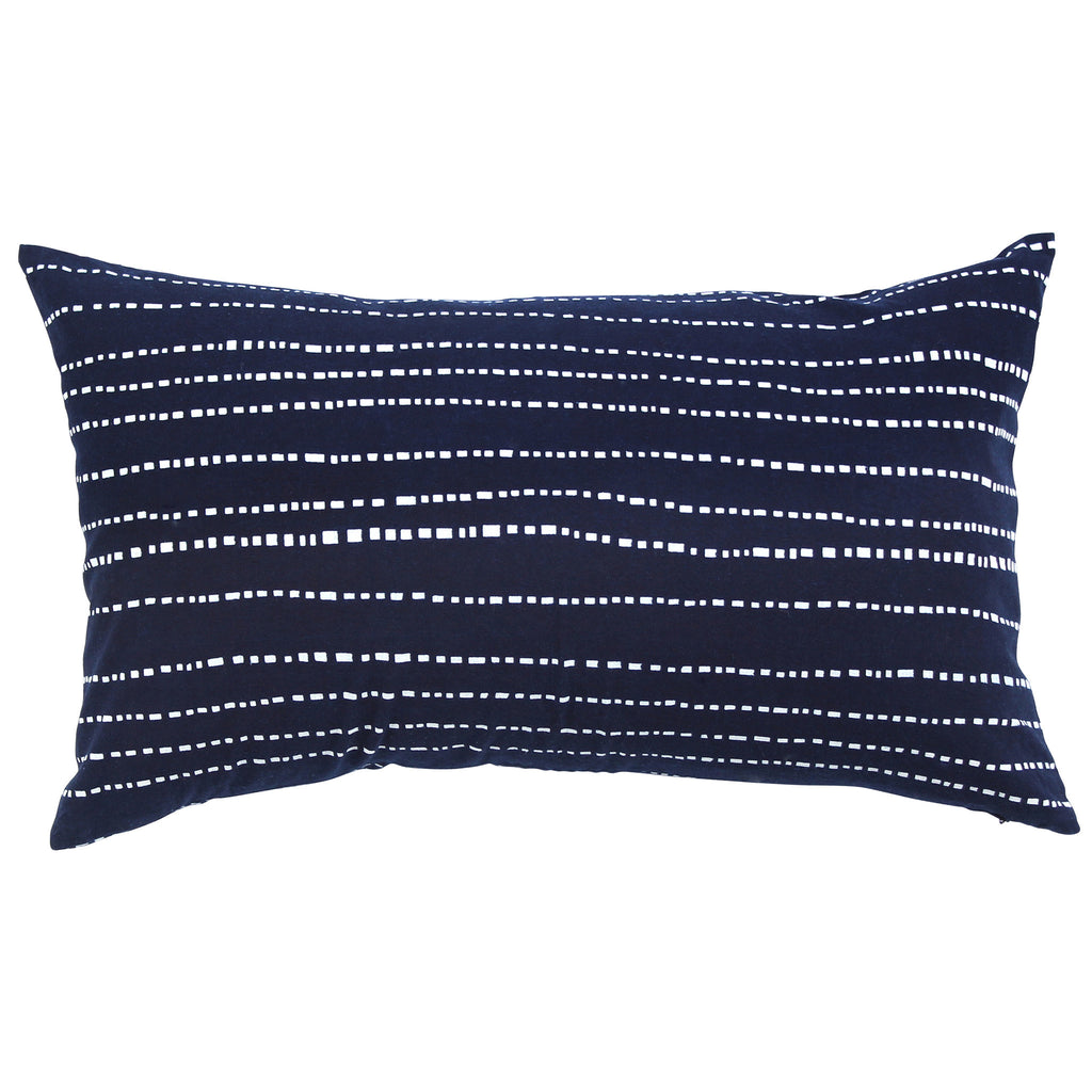 Indigo Hand-dyed Cotton Babyteeth Pillow