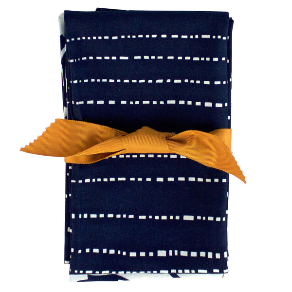 Indigo Hand-dyed Cotton Bowl and Babyteeth Tea Towel Set