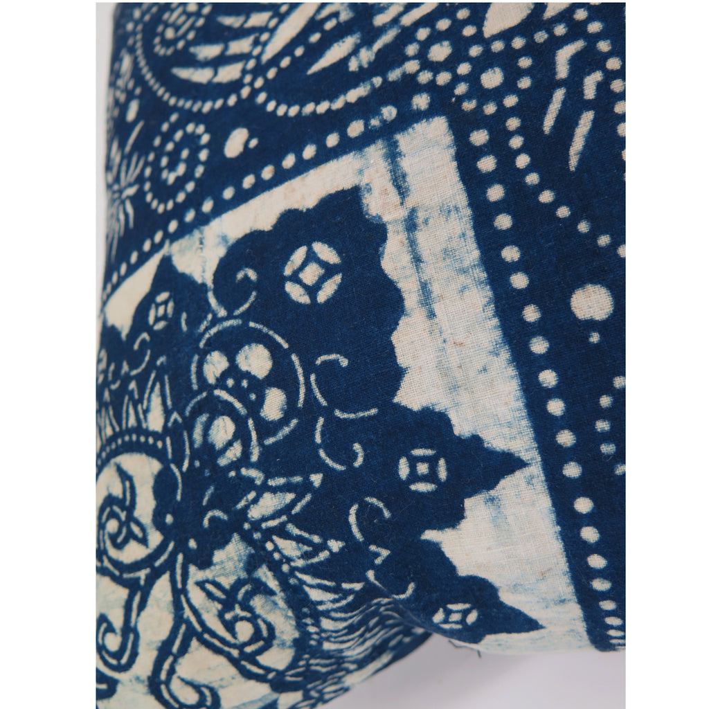 Vintage Indigo Cotton Wrapping Cloth Pillow