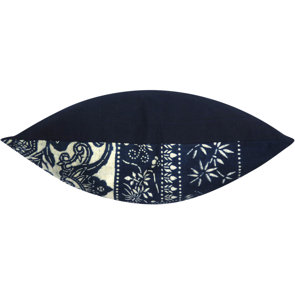 Vintage Indigo Cotton Wrapping Cloth Pillow