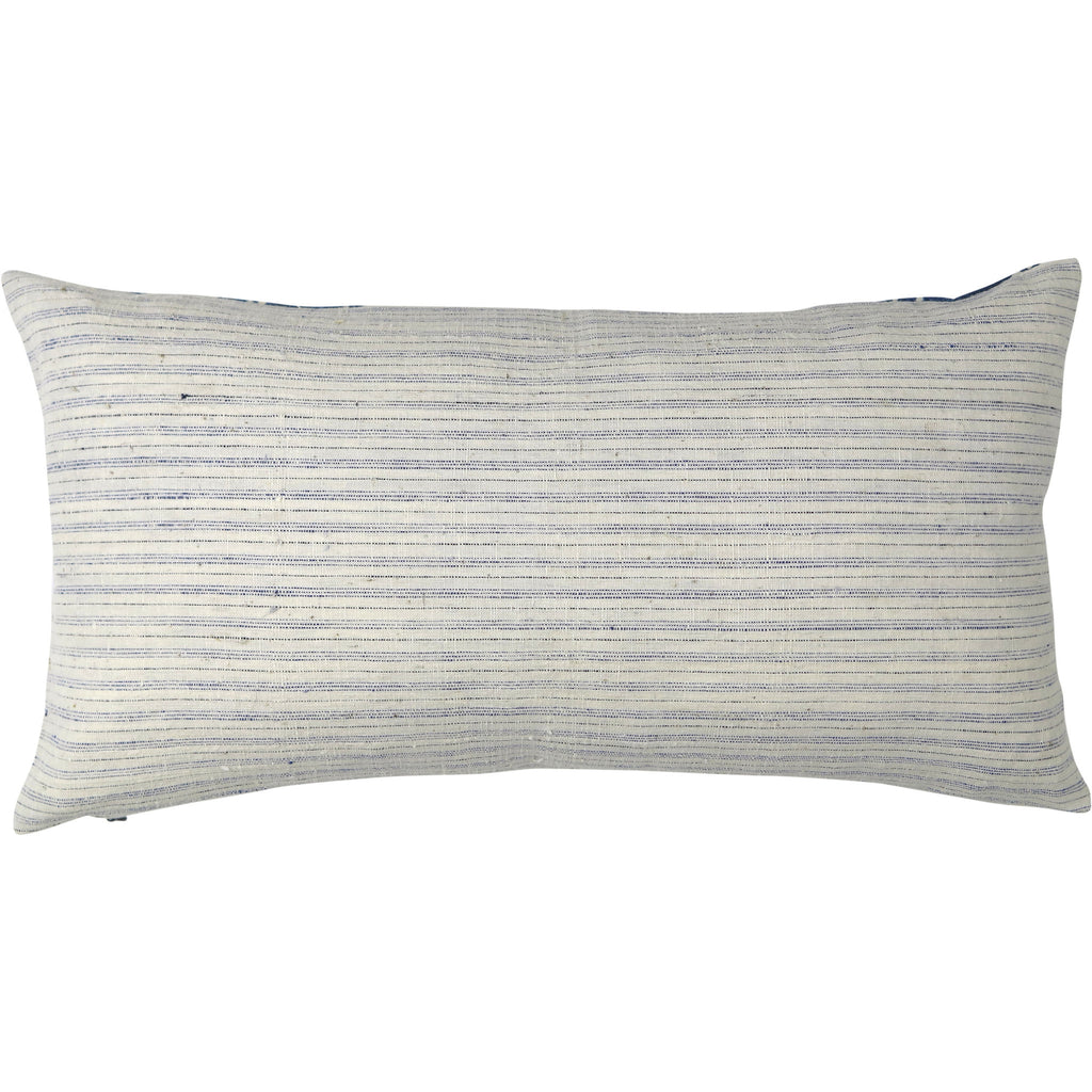 Vintage Indigo Hand-dyed Cotton Mystic Knot Pillow