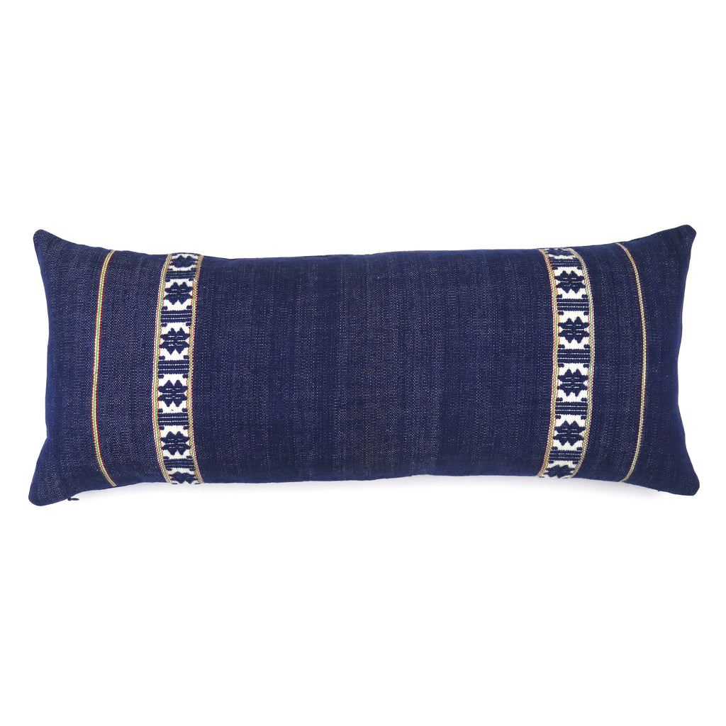 Vintage Indigo Cotton Cuff Pillow A