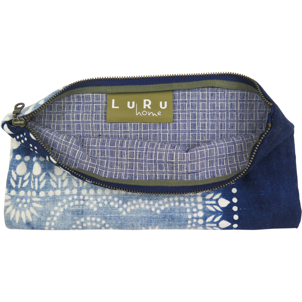 Vintage Indigo Cotton Ombre Pouch
