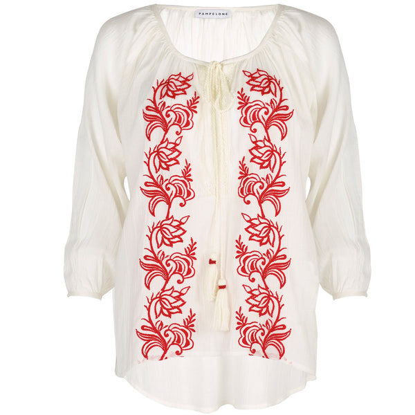 Embroidered Cotton Graniers Blouse