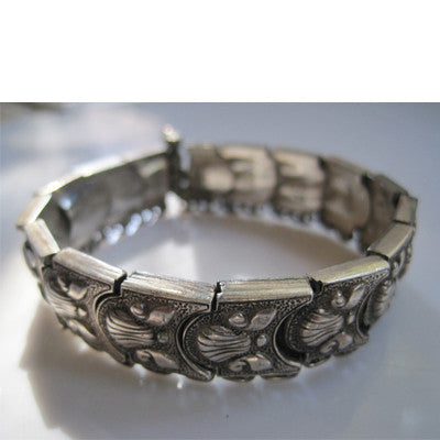 Vintage Silver Turkish Link Bracelet