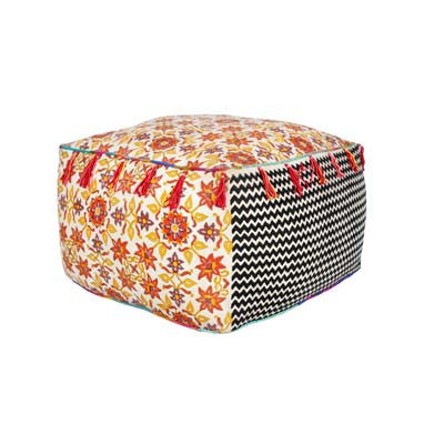 Ancient Floral Pouf