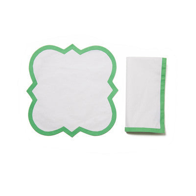 Green Palladio Place Mat and Napkin Set