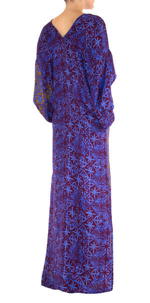 Printed Silk Kimono Sleeve Caftan