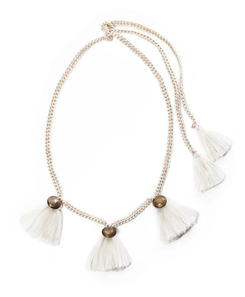 Cream Buleta Trio Necklace