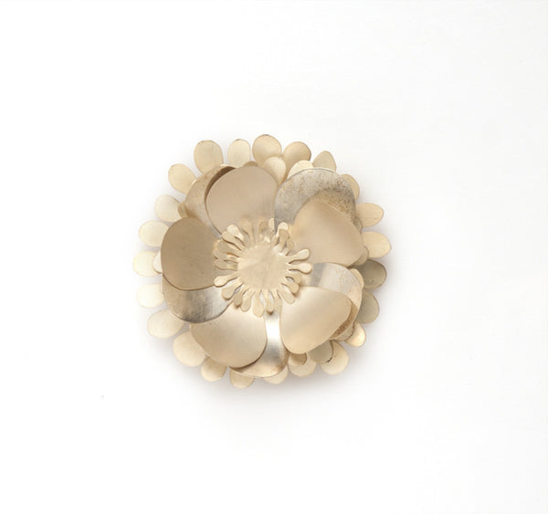 Chrysanthemum Matte Silver Ring