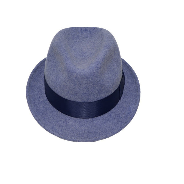 Trilby Blue Melange Felt Fedora