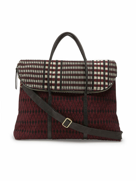 Maroon and Black Matea Weekender