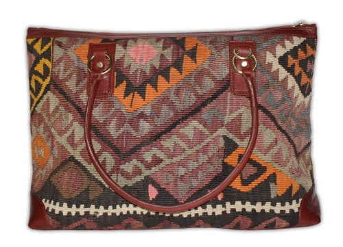 Mauve Classic Kilim Weekender