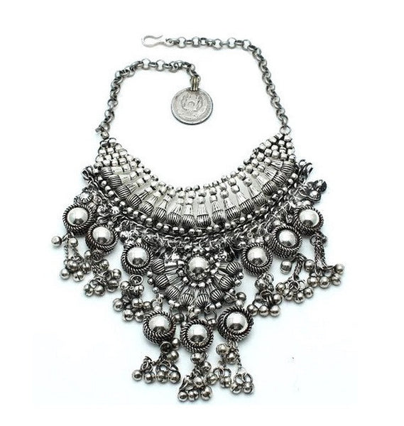 Silver Moon Dweller Indian Necklace