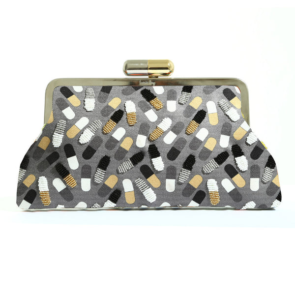 Classic Pop Pill Gold Clutch