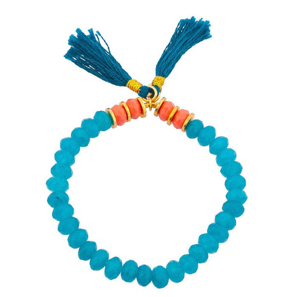 Turquoise Joe Stretch Bead Bracelet