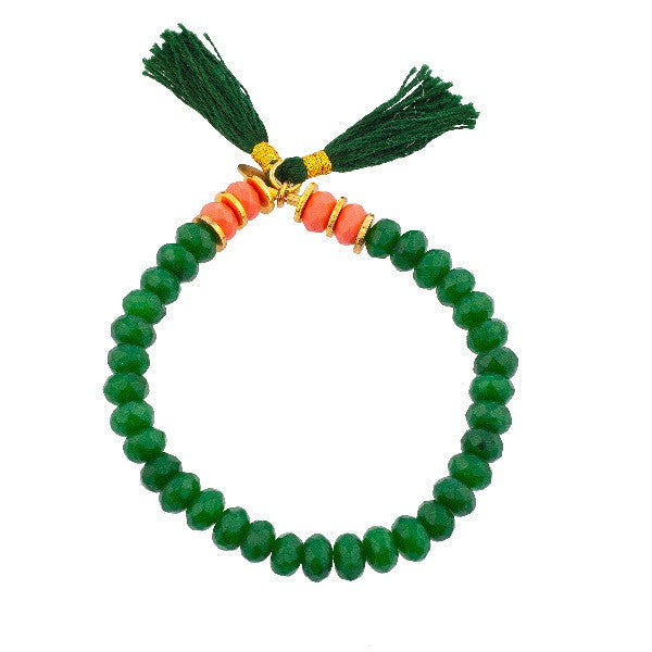 Green Joe Stretch Bead Bracelet